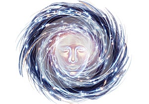 Abstract digital artwork featuring a translucent