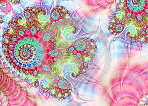 Abstract Digital Artwork. Patterns of nature. Magic Shells.