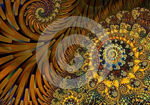 Abstract Digital Artwork. Patterns of nature. Magic Shells.