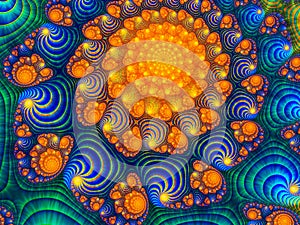 Abstract Digital Artwork. Patterns of nature. Magic Shells.