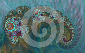Abstract Digital Artwork. Patterns of nature. Magic Shells.