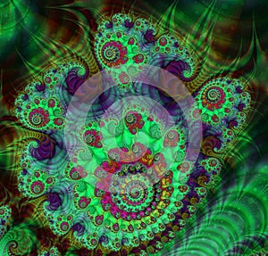 Abstract Digital Artwork. Patterns of nature. Magic Shells.