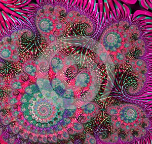 Abstract Digital Artwork. Patterns of nature. Magic Shells.