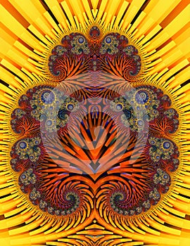 Abstract Digital Artwork. Patterns of nature. Magic Shells.