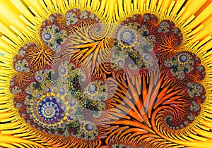 Abstract Digital Artwork. Patterns of nature. Magic Shells.