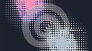 Abstract Pattern Made of Pink, Blue and White Dots on a Dark Background