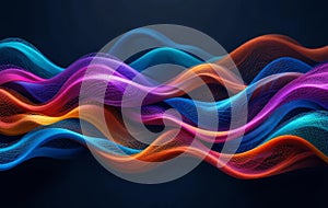 Luminous Digital Waveform Abstract Background