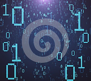 Binary code backdrop