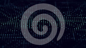 Abstract digital background. Big data code matrix. 3d rendering