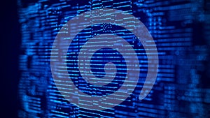 Abstract digital background. Big data code matrix. 3d rendering