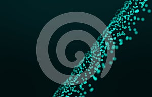 Abstract digital background. Big data visualization. Network connection structure. Science background. 3D rendering