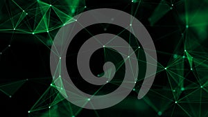 Abstract digital background. Big data visualization. Network connection structure. Science green background. 3d rendering