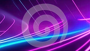 Abstract digital background with binary code flowing through a network of interconnected nodes