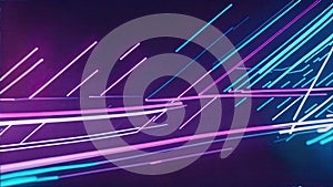 Abstract digital background with binary code flowing through a network of interconnected nodes