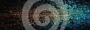 Abstract digital background with colorful binary code patterns