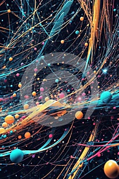 Abstract digital background. Data universe illustration. technological processes
