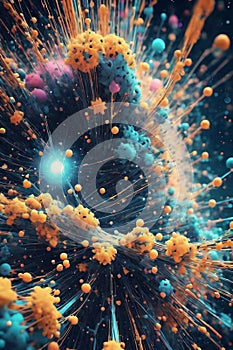 Abstract digital background. Data universe illustration. technological processes