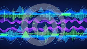 Abstract Digital Waveform and Geometric Data Visualization