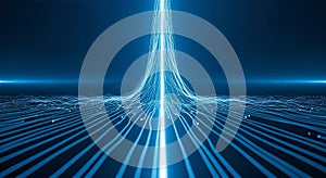 Futuristic Digital Data Stream Background