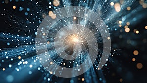 Abstract Digital Light Burst: Data Flow & Network Connectivity