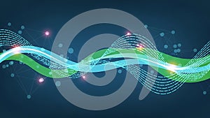 Abstract Digital Wave Network Background