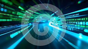 Abstract Digital Data Flow with Binary Code