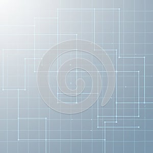 Abstract digital background featuring a light blue grid pattern overlaid on a gradient blue backdrop