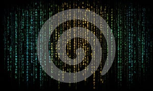Digital Rain: Abstract Matrix Code Background