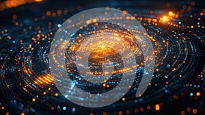 AI Data Flow: Futuristic Digital Network Vortex