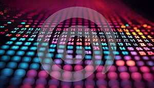 Abstract digital background in the form of a screen with numbers and program codes for computers, writing computer programs