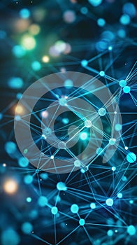 abstract digital background with interconnected nodes and glowing pathways