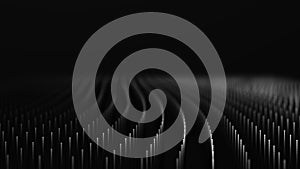 Abstract digital background with particles. Big data. Template for presentation design. 3d rendering