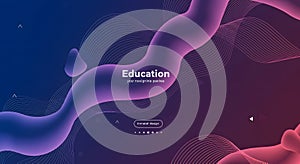 Abstract Education Background with Fluid Gradient Shapes
