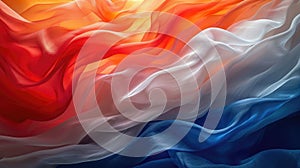 Abstract digital background or texture design of dutch flag colors, Netherland Holland national country symbol illustration