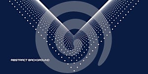 Abstract digital background with triangle grid with dots.