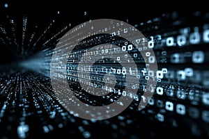 Abstract digital binary code background