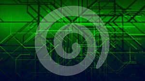 Abstract digital binary code flowing on light background. Network connection structure. High information technology