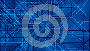 Abstract digital binary code flowing on light background. Network connection structure. High information technology