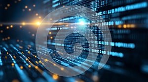 Abstract Digital Binary Code Technology Background