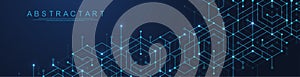 Abstract digital blockchain cube blocks concept. 3D big data cubes quantum computer technology idea. Artificial intelligence data