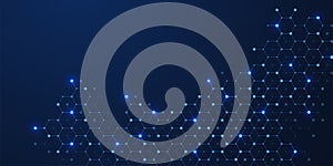 Abstract digital blockchain cube blocks concept. 3D big data cubes quantum computer technology idea. Artificial intelligence data