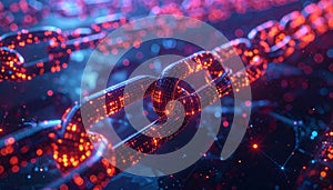 Digital Blockchain Network Connection Abstract