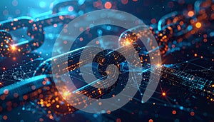 Digital Blockchain Network Connection and Data Flow