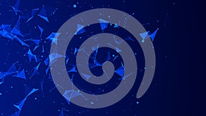 Abstract digital blue background. Plexus effect. Network connection structure. 3D rendering