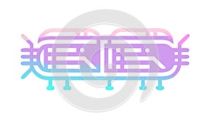 Abstract Digital Brain and Data Processing, vector design Generative AI