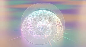 Abstract Digital Brain Visualization A Glowing Sphere of Data and Connections