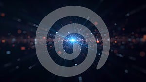 Abstract Digital Burst of Light and Data Flow