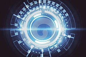 Abstract digital button background