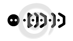 Abstract Digital Chain Link, Interconnected Network Security Vector, vector design Generative AI