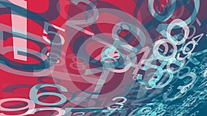 Abstract digital chaos, vector big data digits